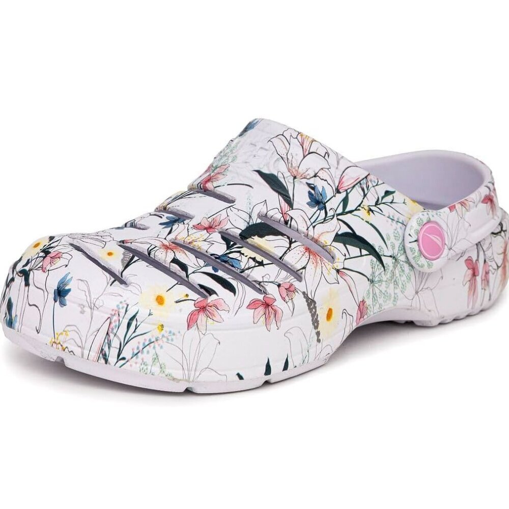 Nautica Women's Clogs - Athletic Sports Sandal Lily Print Size 10 NEW!